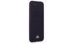 Newface iPhone 7 Kılıf Kelvin Kartvizitli Silikon - Derin Mor