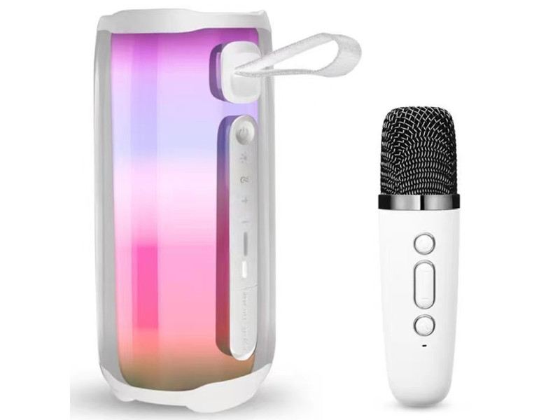 Newface Pluse 5 Mikrofonlu RGB Kablosuz Hoparlör - Beyaz