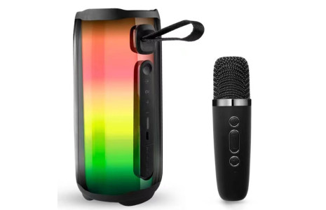 Newface Pluse 5 Mikrofonlu RGB Kablosuz Hoparlör - Siyah