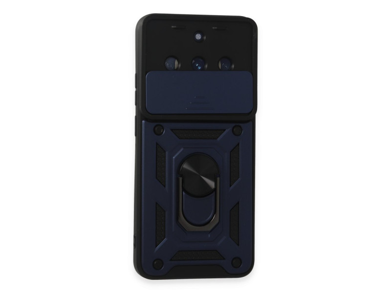 Newface Realme 11 Pro Kılıf Pars Lens Yüzüklü Silikon - Lacivert