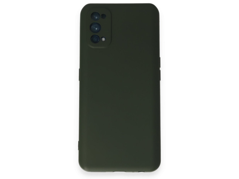 Newface Realme 7 Pro Kılıf Nano içi Kadife Silikon - Koyu Yeşil