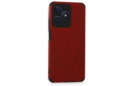Newface Realme C53 Kılıf Loop Deri Silikon - Kırmızı