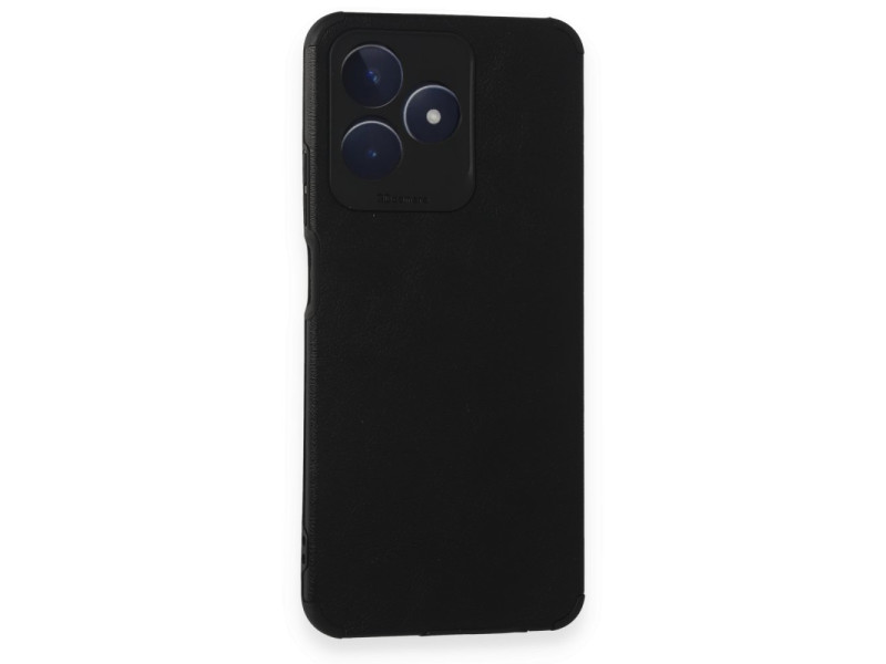 Newface Realme C53 Kılıf Loop Deri Silikon - Siyah