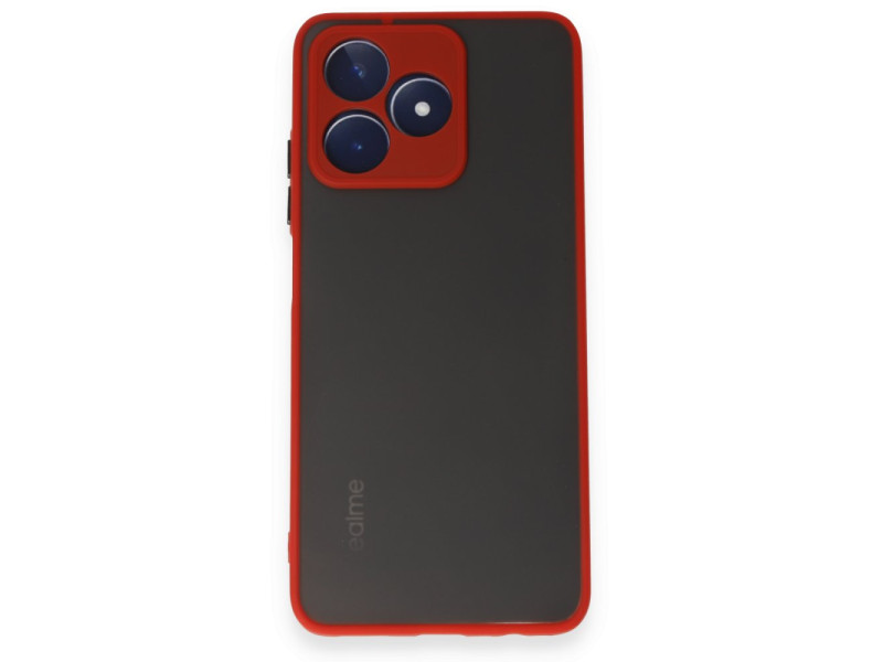 Newface Realme C53 Kılıf Montreal Silikon Kapak - Kırmızı