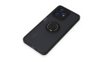 Newface Realme C53 Kılıf Montreal Yüzüklü Silikon Kapak - Siyah