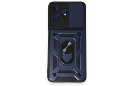 Newface Realme C53 Kılıf Pars Lens Yüzüklü Silikon - Lacivert