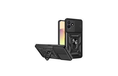 Newface Realme C53 Kılıf Pars Lens Yüzüklü Silikon - Siyah