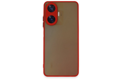 Newface Realme C55 Kılıf Montreal Silikon Kapak - Kırmızı
