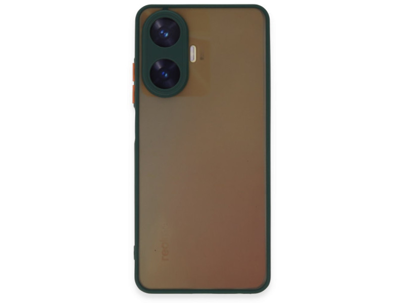 Newface Realme C55 Kılıf Montreal Silikon Kapak - Yeşil