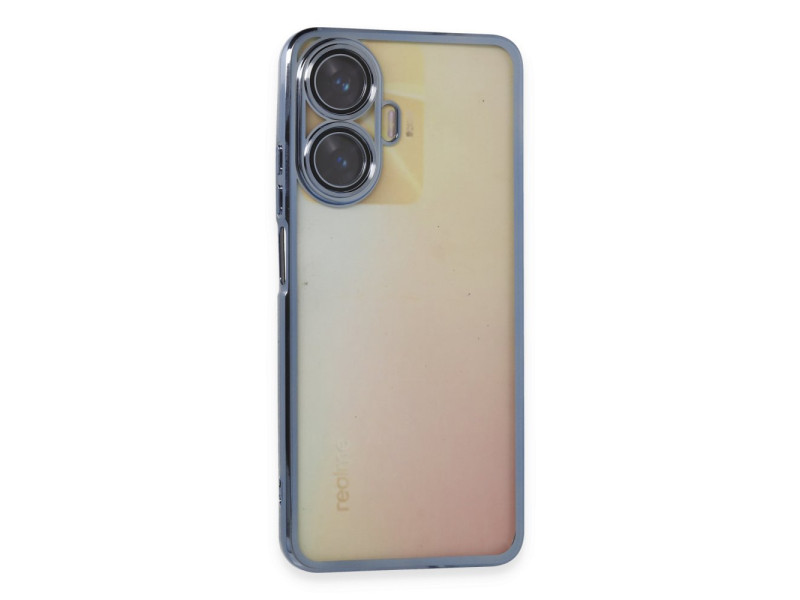 Newface Realme C55 Kılıf Razer Lensli Silikon - Açık Mavi