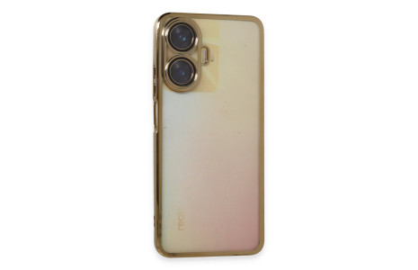 Newface Realme C55 Kılıf Razer Lensli Silikon - Gold
