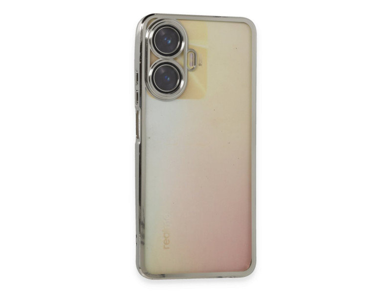 Newface Realme C55 Kılıf Razer Lensli Silikon - Gümüş