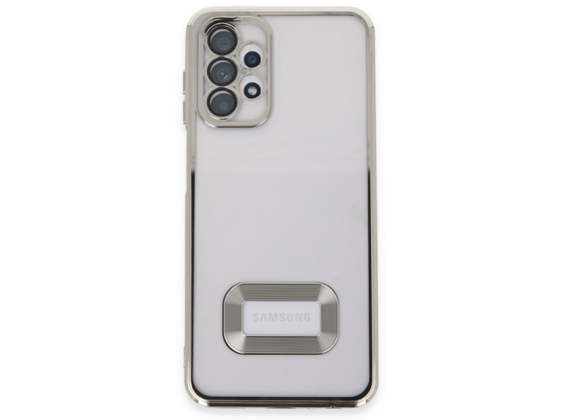 Newface Samsung Galaxy A13 4G Kılıf Slot Silikon - Gümüş