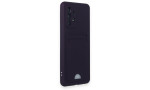 Newface Samsung Galaxy A52 Kılıf Kelvin Kartvizitli Silikon - Derin Mor