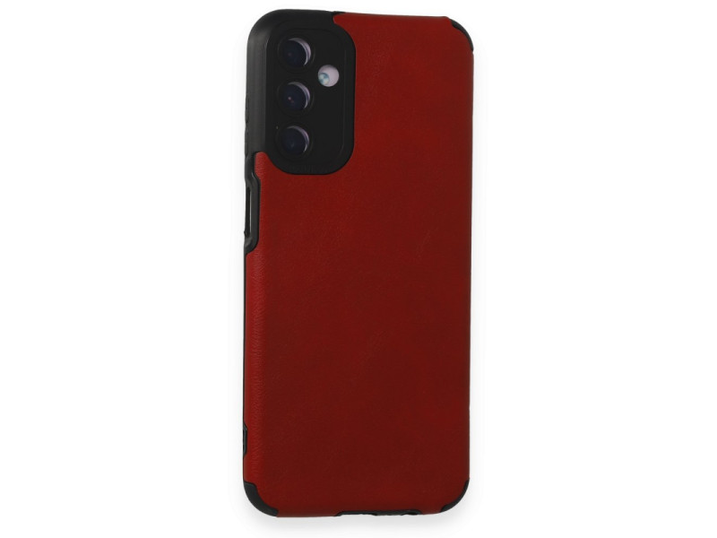 Newface Samsung Galaxy M14 5G Kılıf Loop Deri Silikon - Kırmızı