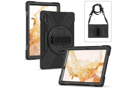 Newface Samsung Galaxy T737 Tab S7 FE 12.4 Kılıf Amazing Tablet Kapak - Siyah