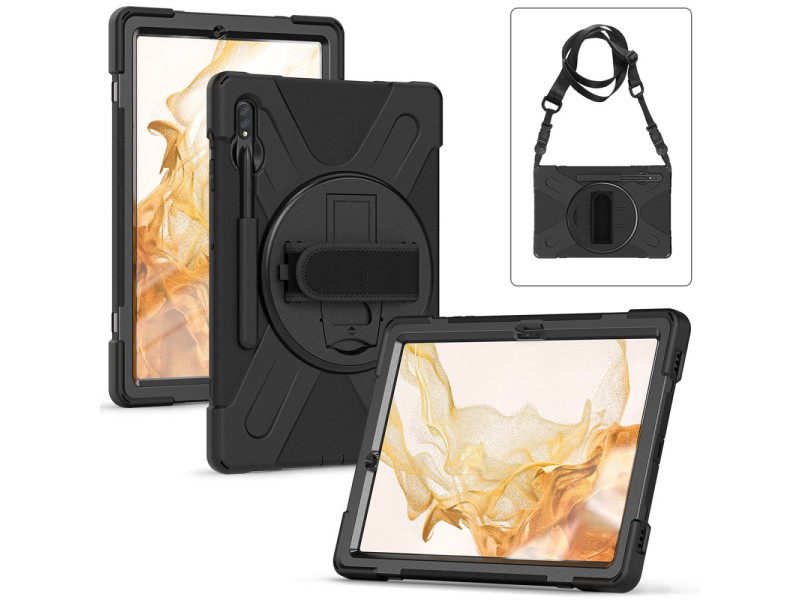 Newface Samsung Galaxy T737 Tab S7 FE 12.4 Kılıf Amazing Tablet Kapak - Siyah