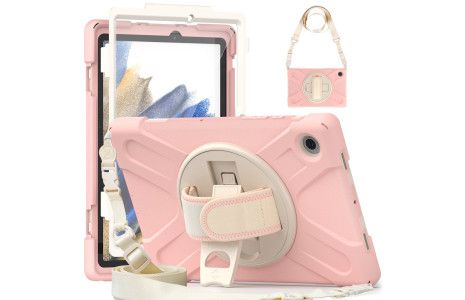 Newface Samsung Galaxy X200 Tab A8 10.5 Kılıf Amazing Tablet Kapak - Pembe
