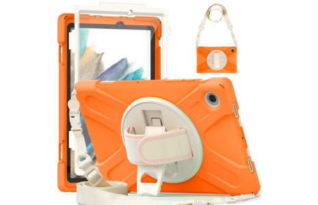 Newface Samsung Galaxy X200 Tab A8 10.5 Kılıf Amazing Tablet Kapak - Turuncu