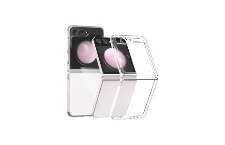 Newface Samsung Galaxy Z Flip 5 Kılıf Fold TPU Silikon - Şeffaf