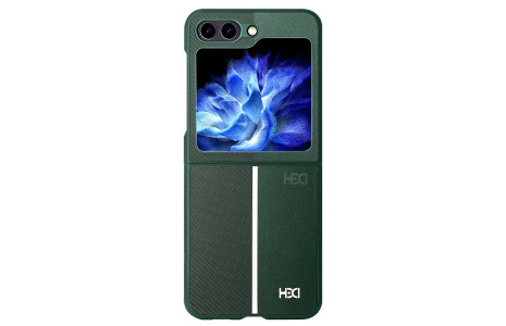 HDD Samsung Galaxy Z Flip 5 Kılıf HBC-155 Lizbon Kapak - Koyu Yeşil