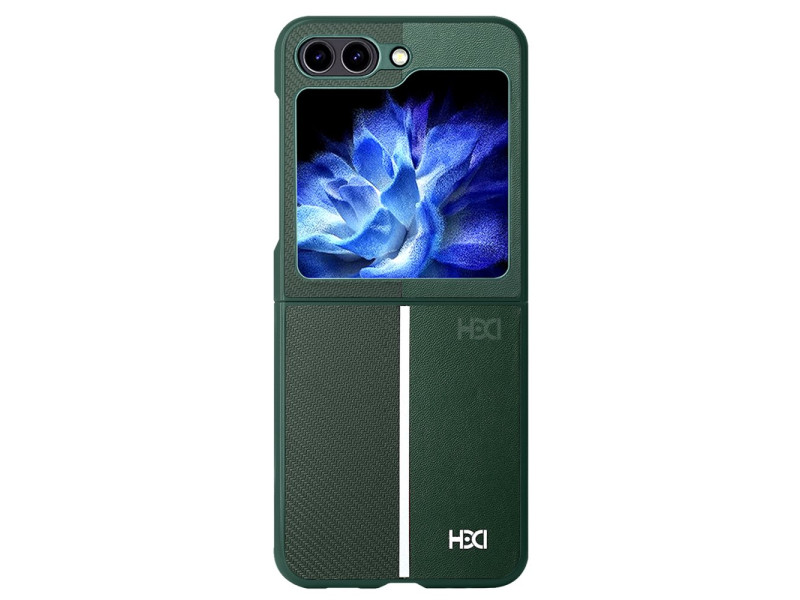 HDD Samsung Galaxy Z Flip 5 Kılıf HBC-155 Lizbon Kapak - Koyu Yeşil