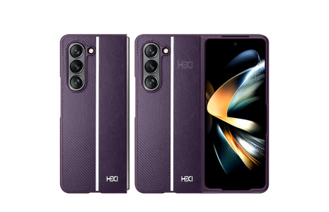 HDD Samsung Galaxy Z Fold 5 Kılıf HBC-155 Lizbon Kapak - Derin Mor