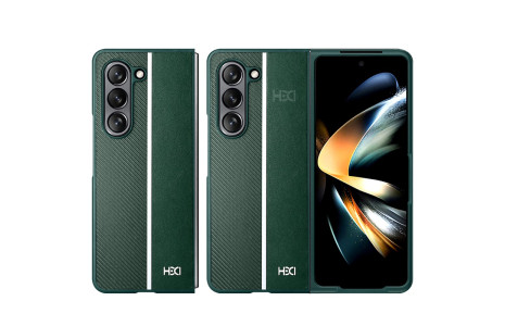 HDD Samsung Galaxy Z Fold 5 Kılıf HBC-155 Lizbon Kapak - Koyu Yeşil