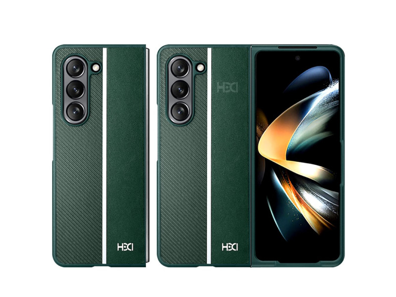 HDD Samsung Galaxy Z Fold 5 Kılıf HBC-155 Lizbon Kapak - Koyu Yeşil