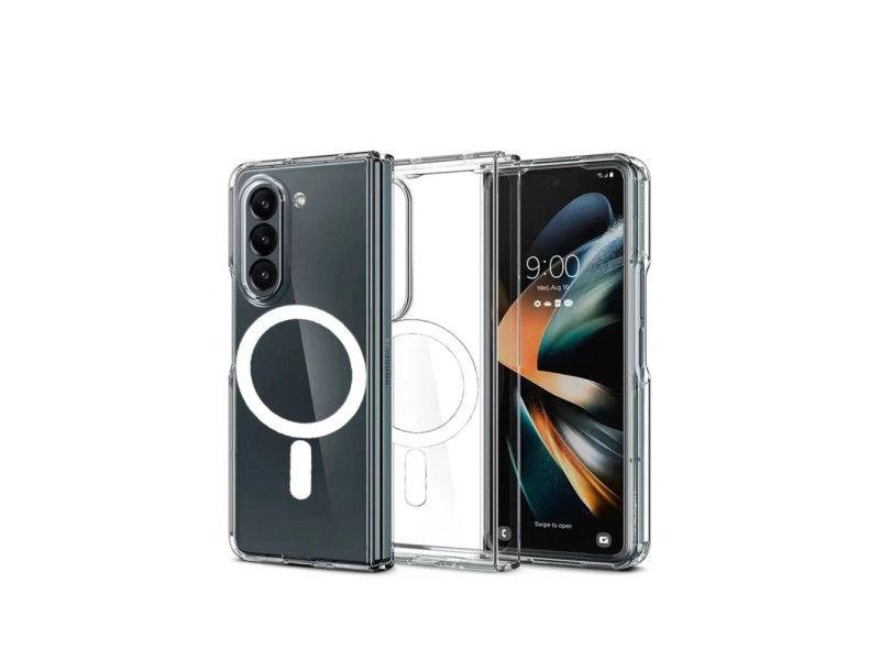 Newface Samsung Galaxy Z Fold 5 Kılıf Magneticsafe Şeffaf Silikon - Şeffaf