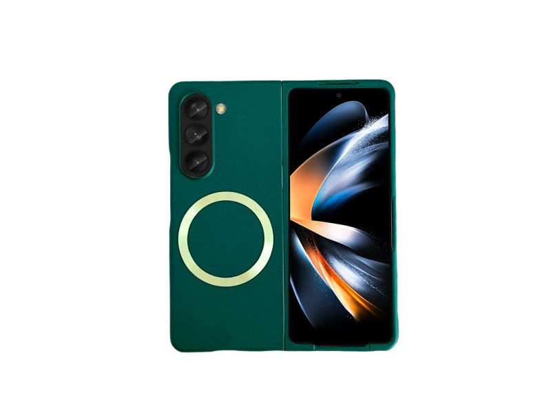 Newface Samsung Galaxy Z Fold 5 Kılıf Mata Fold Kapak - Koyu Yeşil