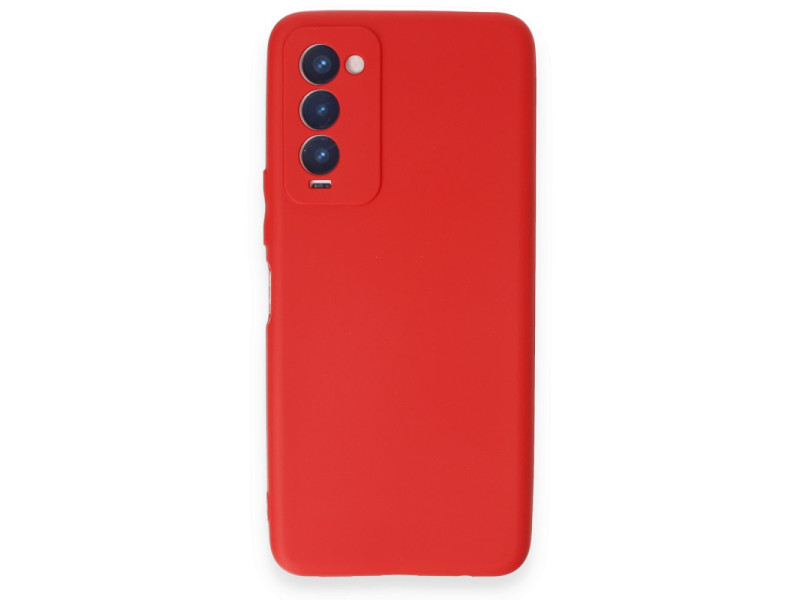 Newface Tecno Camon 18P Kılıf First Silikon - Kırmızı