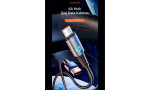 Newface Toocki TQ-X02F 1M 66W Hasırlı Usb to Type-C PD Hızlı Şarj Kablosu - Mavi