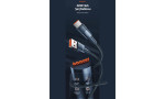 Newface Toocki TQ-X08F 1M 66W Hasırlı Usb to Type-C PD Hızlı Şarj Kablosu - Mavi