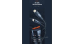 Newface Toocki TQ-X08FL 1M 20W Hasırlı Type-C to Lightning PD Hızlı Şarj Kablosu - Siyah