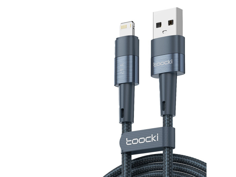 Newface Toocki TQ-X08L 1M 2.4A Hasırlı Usb to Lightning PD Hızlı Şarj Kablosu - Mavi