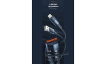 Newface Toocki TQ-X08L 1M 2.4A Hasırlı Usb to Lightning PD Hızlı Şarj Kablosu - Mavi