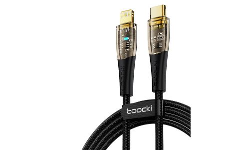 Newface Toocki TQ-X09 1M 20W Hasırlı Type-C to Lightning PD Hızlı Şarj Kablosu - Siyah