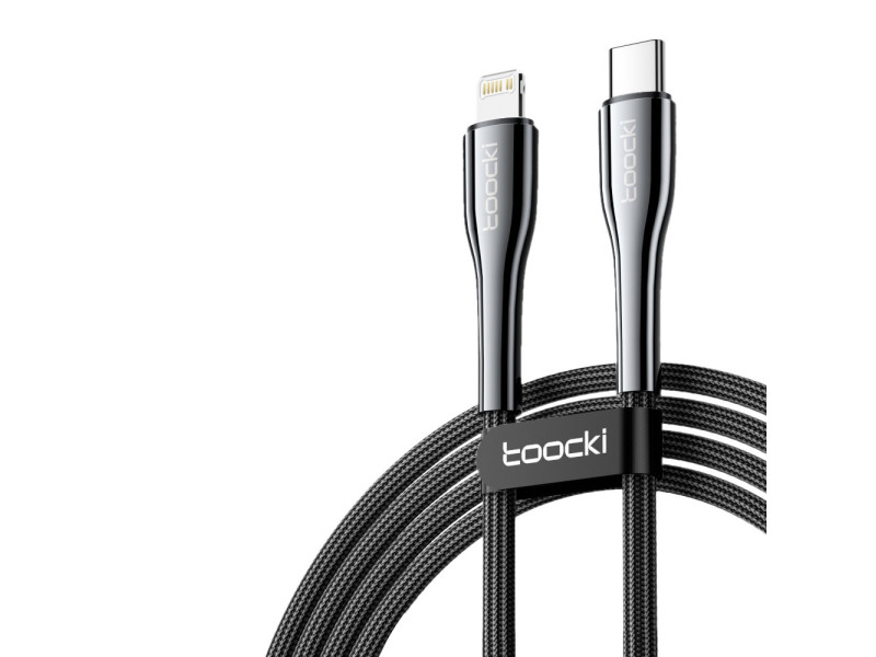 Newface Toocki TQ-X10 1M 20W Hasırlı Type-C to Lightning PD Hızlı Şarj Kablosu - Siyah