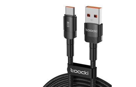 Newface Toocki TQ-X12 1M 100W Hasırlı Usb to Type-C PD Hızlı Şarj Kablosu - Siyah