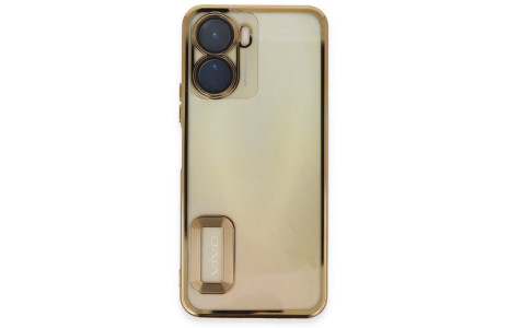 Newface Vivo Y16 Kılıf Slot Silikon - Gold