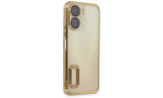 Newface Vivo Y16 Kılıf Slot Silikon - Gold