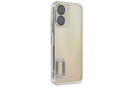 Newface Vivo Y16 Kılıf Slot Silikon - Gümüş