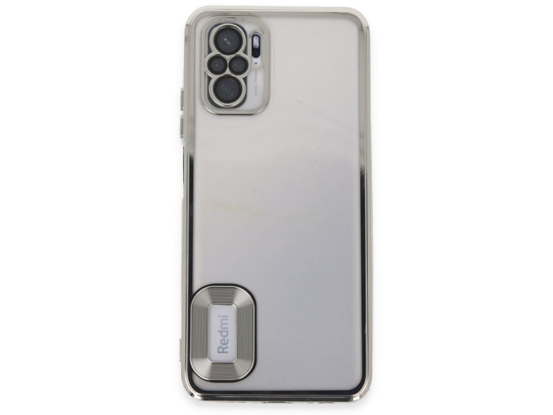 Newface Xiaomi Poco M5s Kılıf Slot Silikon - Gümüş