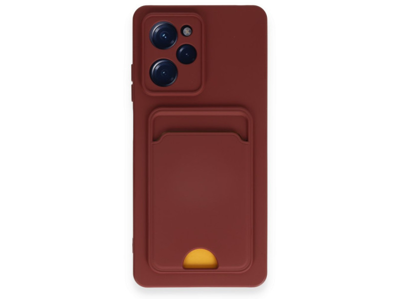 Newface Xiaomi Poco X5 Pro 5G Kılıf Kelvin Kartvizitli Silikon - Bordo