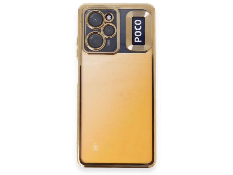 Newface Xiaomi Poco X5 Pro 5G Kılıf Slot Silikon - Gold