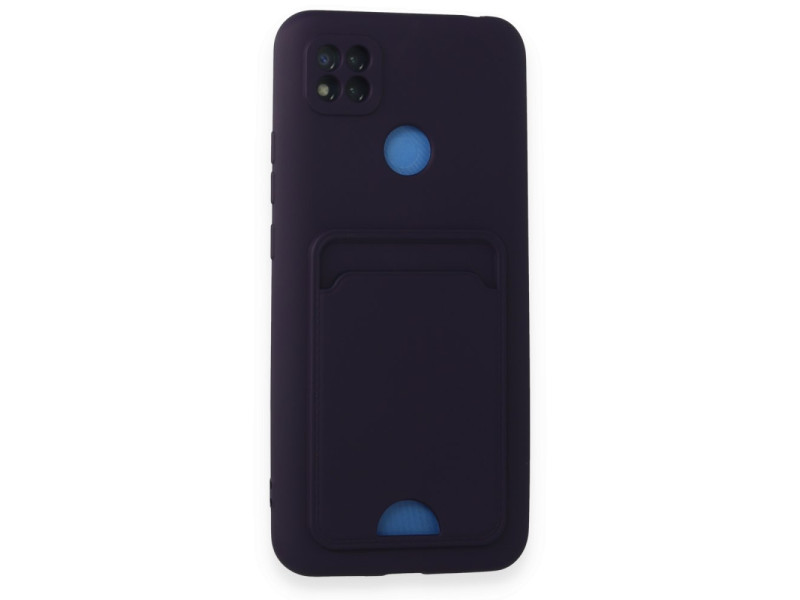 Newface Xiaomi Redmi 9C Kılıf Kelvin Kartvizitli Silikon - Derin Mor