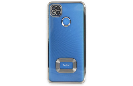 Newface Xiaomi Redmi 9C Kılıf Slot Silikon - Gümüş