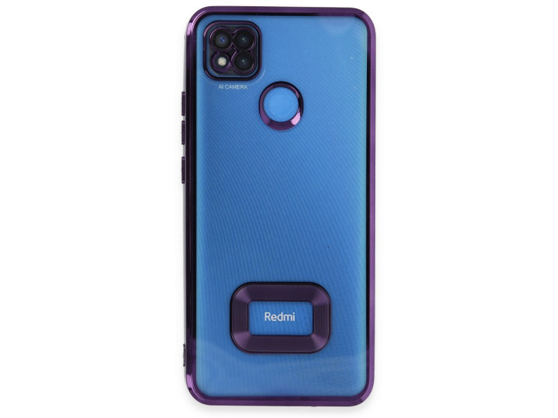Newface Xiaomi Redmi 9C Kılıf Slot Silikon - Mor
