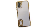 Newface Xiaomi Redmi Note 10 Kılıf Slot Silikon - Gold
